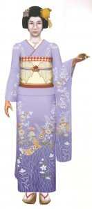 Esquema del aspecto de una geisha.