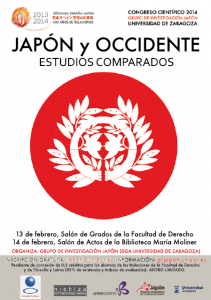Cartel del congreso Japón y Occidente. Estudios Comparados. 