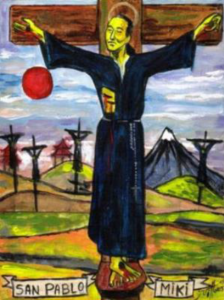 Representación contemporánea de San Pablo Miki.