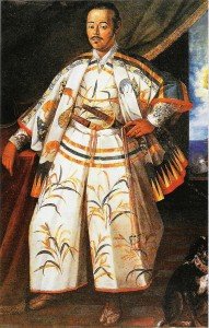 Este retrato de Hasekura Tsunenaga (1615), realizado durante la estancia del japonés en Roma, es la imagen escogida por Rodríguez como portada del álbum. Obra de Claude Deruet, se conserva en la Galleria Borghese de Roma.