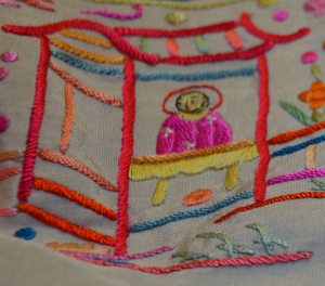 Una deidad en su templo.