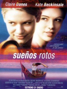 Cartel de Sueños Rotos. Título original: Brokedown Palace. Duración: 100 min. País: Estados Unidos. Director: Jonathan Kaplan. Guión: David Arata. Música: David Newman. Fotografía: Newton Thomas Sigel. Reparto: Claire Danes, Kate Beckinsale, Bill Pullman, Lou Diamond Phillips, Jacqueline Kim, Daniel Lapaine, Tom Amandes, Aimee Graham, John Doe. Productora: Fox 2000 Pictures. Género: Drama.