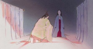 Kaguya recibe la visita del emperador. 