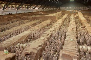 Vista del ejército de terracota.