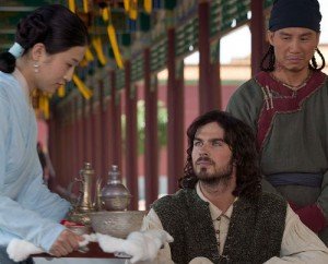 Ian Somerhalder, caracterizado como Marco Polo.