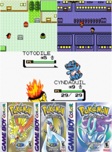 Pokémon Oro, Plata y Cristal.