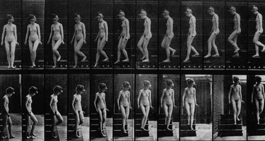Fotografías para el estudio del movimiento, de Eadweard Muybridge (1830-1904). Fuente: corporeografia.wordpress.com.