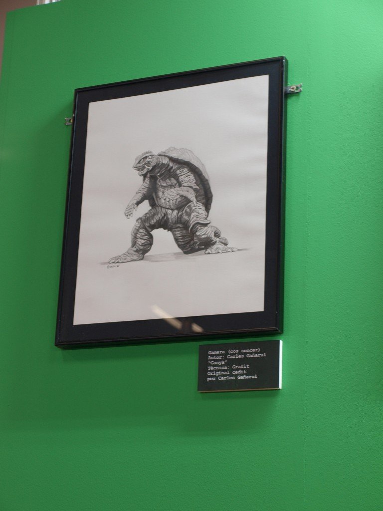 Uno de los originales para las ilustraciones de Kaijû. Cuaderno de campo, el monstruo Gamera. 
