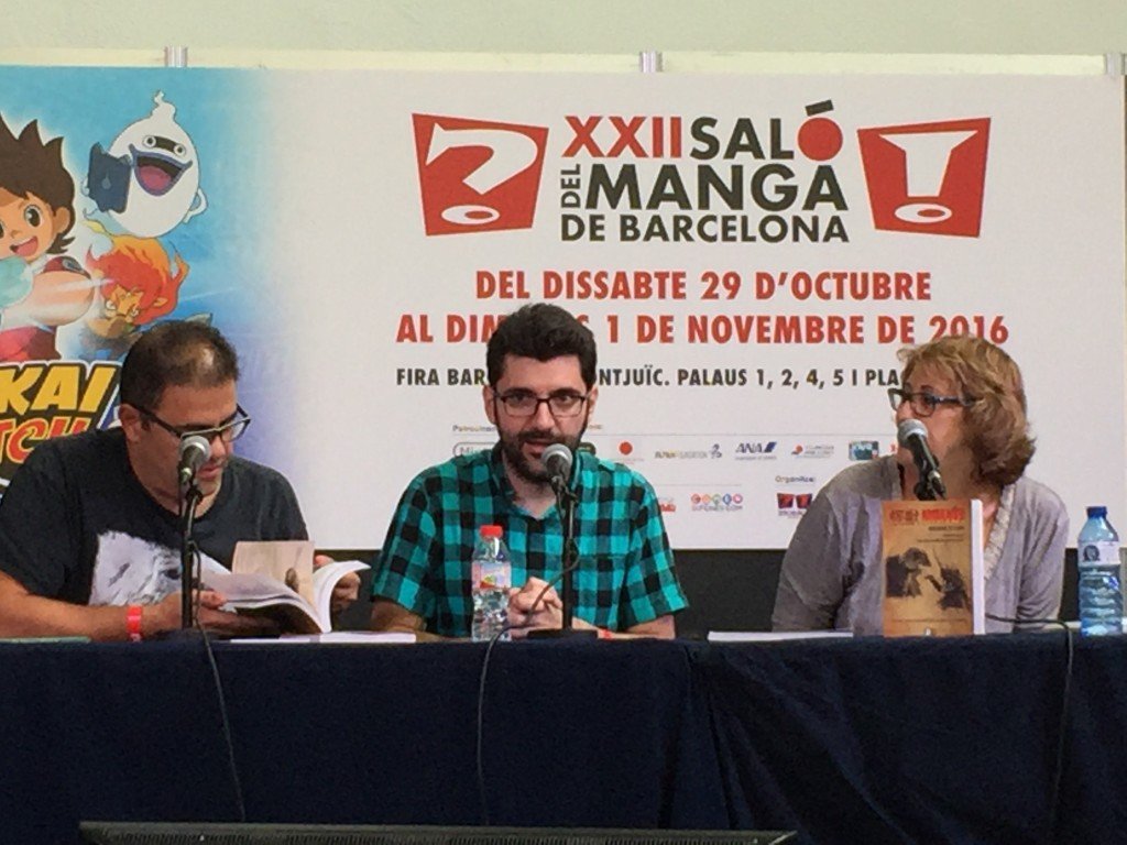 Durante la charla de CineAsia también se presentó el libro Kaijû. Cuaderno de campo (fotografía cedida por José Andrés Santiago).