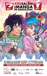 Cartel oficial del XXII Salón del Manga de Barcelona.
