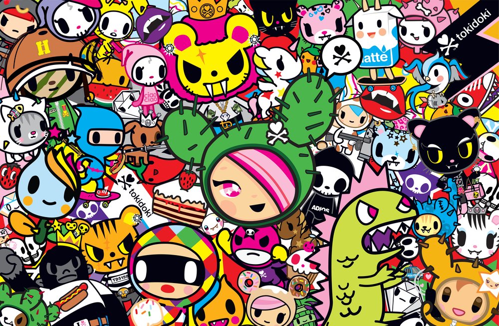 Diseños de personajes kawaii de la marca Tokidoki